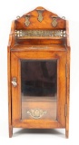Antique Pipe Box w/Glass Front & Drawer