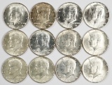 12 - 1964-D Kennedy Half Dollars