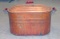 Large Copper Finished Boiler - Wash Tub w/ Lid