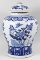 Chinese Porcelain Blue & White Lidded Jar
