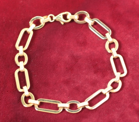 14K Gold Open Link Bracelet - 3.8 Grams