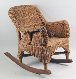 Antique Wicker Children's Rocking Chair