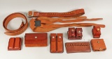 Assorted Leather Belts, Ammo, Magazine Pouches - Holders