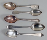 Silver Spoons: Norway, Gorham, English Silver - 255.4 Grams Total Weight