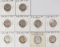 10 Washington Silver Quarters, various dates/mints