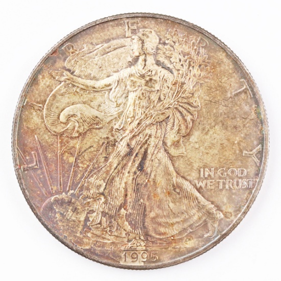 1995 Walking Liberty American Eagle Silver Dollar, 1 oz Fine Silver