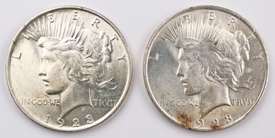 2 - 1923-P Peace Silver Dollar