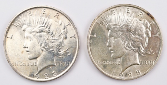 2 - 1923-P Peace Silver Dollar