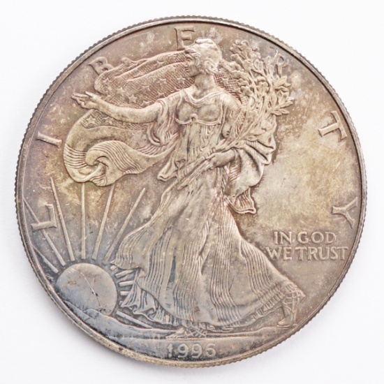 1996 Walking Liberty American Eagle Silver Dollar, 1 oz Fine Silver