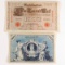 1000 Reichsbanknote - 1910,  100 Reichsbanknote - 1908