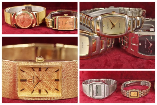 14k Omega Wristwatch, Hamilton, Lord Elgin & Fashion Watches
