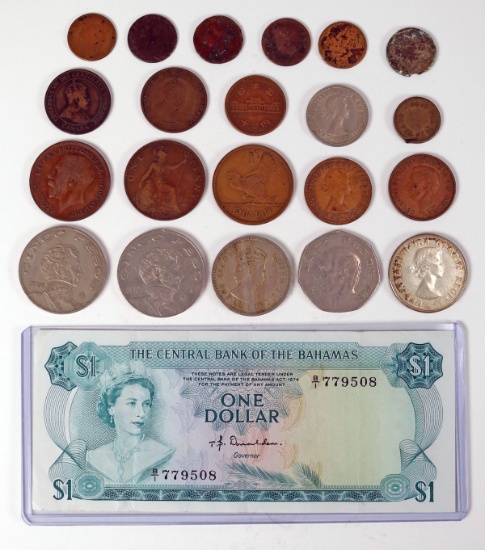 Foreign Coins & Note