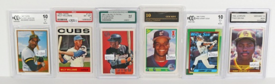 6 Graded Baseball Trading Cards