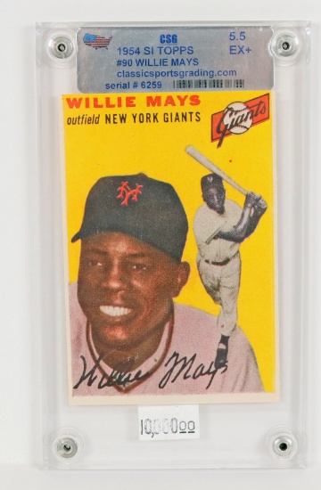 Willie Mays CSG Graded Baseball Card