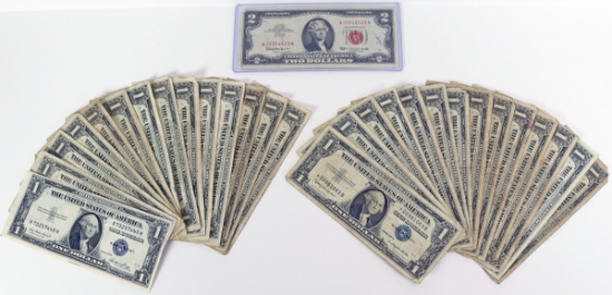 $2 Red Seal Note & Silver Certificates