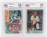 2 Graded Baseball Cards - Robinson & Mays