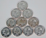 10 Silver Indian - Buffalo 1 Troy Ounce Coins