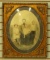 Antique Framed Portrait of Family w/Curved Glass