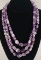 Jay King DTR Southwest Style Amethyst Colored Stones 3 Strand Necklace