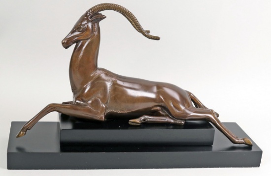 Bronze African Gazelle Sculpture
