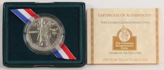 US Mint Columbus Quincentenary 90% Silver Coin