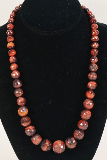 Tiger's Eye Style Faceted Graduated DTR Jay King Necklace