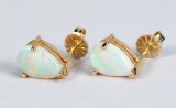 14k Fire Opal Earrings, 2.1 Grams
