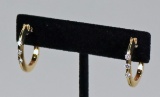 18k Gold & Diamond Earrings, 8.1 Grams