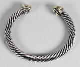 David Yurman Sterling Silver Cable Cuff Bracelet