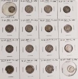 16 Mercury Dimes, Various  dates/mints