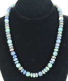 Jay King DTR Marbled Blue Stone Necklace