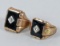 2 10k Gold Rings w/Diamonds, Sz. 9, 15.2 Grams