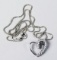 Silver Colored Heart Pendant w/ .925 Chain
