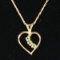 14k Gold Necklace w/14k Gold Heart Pendant, 1.5 Grams