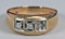 14K (?) Men's Ring w/ 2 Diamonds, Sz. 11.5,  6 Grams