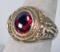 10k Gold Texas College Class Ring w/ Red Stone, Sz. 7.25, 9.9 Grams