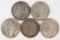 5 Morgan Silver Dollars (1885P,1887P,1890P,1898P,1900P)