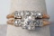 14k Gold Wedding Set w/Diamonds, Sz. 9, 3.5 Grams