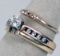 14k Ring w/ Diamonds, 10k Ring, Sz. 4 & 2