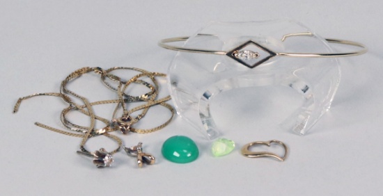 14K Gold Jewelry,  Loose Stones & Other Items