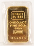 Credit Suisse 1oz Fine Gold Bar, # 054946