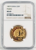 1987Y China G50Y Panda MS 69-NGC