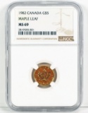 1982 Canada $5 Maple Leaf MS 69-NGC