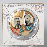 1904 Theodore Roosevelt/Charles Fairbanks Presidential Campaign Pin