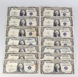 14 1935C $1 Blue Seal Silver Certificates