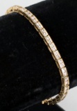 14k Gold Tennis Bracelet w/Diamonds,  12.1 Grams