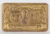 Small $1,000 Grover Cleveland Banknote - 1oz Copper Bar