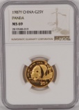 1987Y China G25Y Panda MS 69-NGC