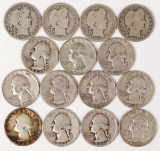 4 Barber Quarters (1903, 2-1909, 1916D) &