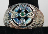 Franklin Mint 925 Men's Ring; Sz. 13 1/2, 17.5 Grams